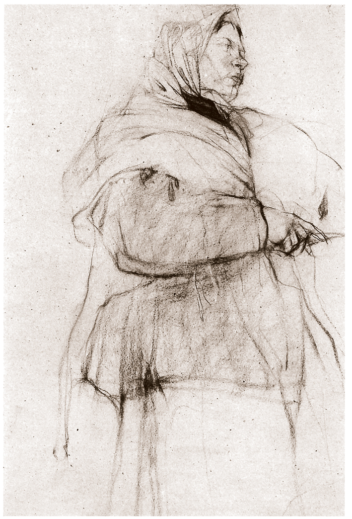  Nicolai Ivanovich Fechin —— 拿外套的农妇